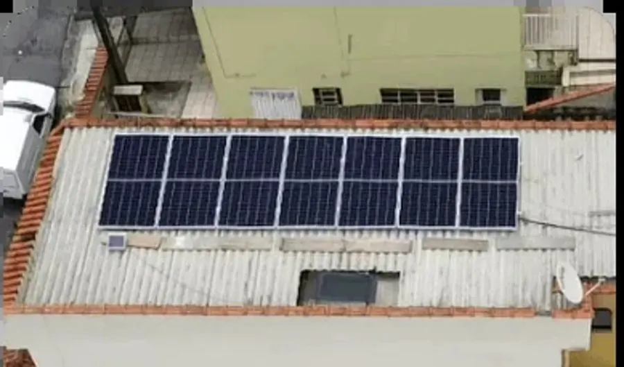 Sistema fotovoltaico de 14 módulos de 505 wp  instalado para Rubens  em Indaiatuba – SP