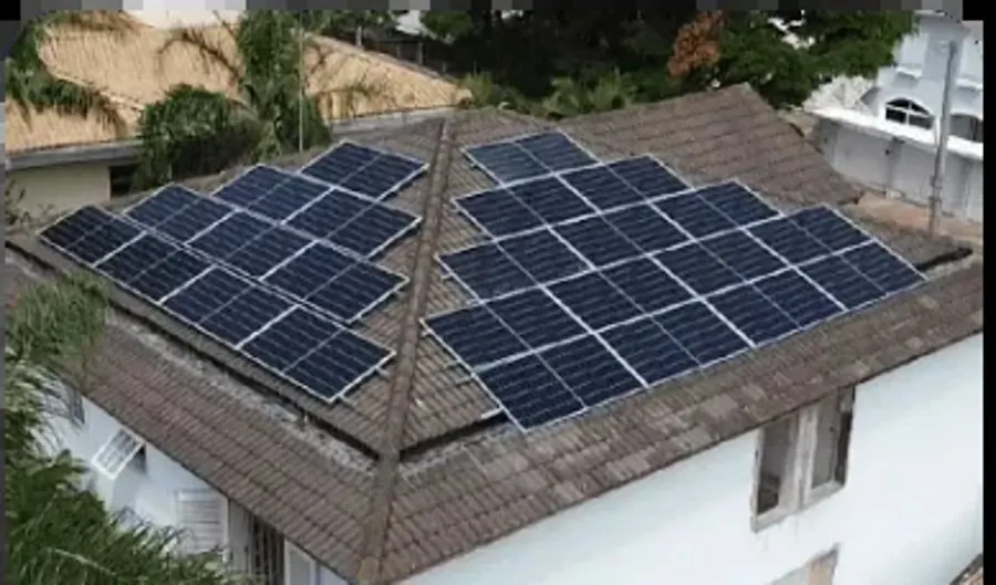 Sistema fotovoltaico de 24 módulos de 550 wp instalado para Wellington  em Santo Amaro – SP